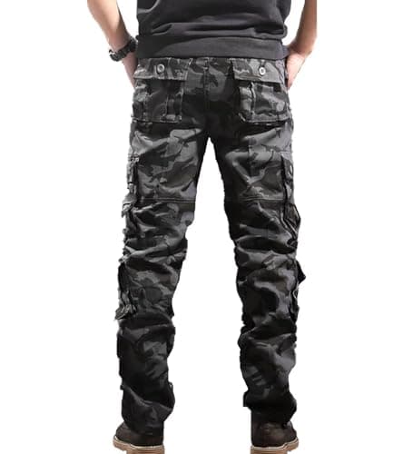 BAYAMO Mens Cargo Pants Camo Military Fatigue Pant Camouflage Hunting Combat Work Casual Pants Multi Pocket view 3