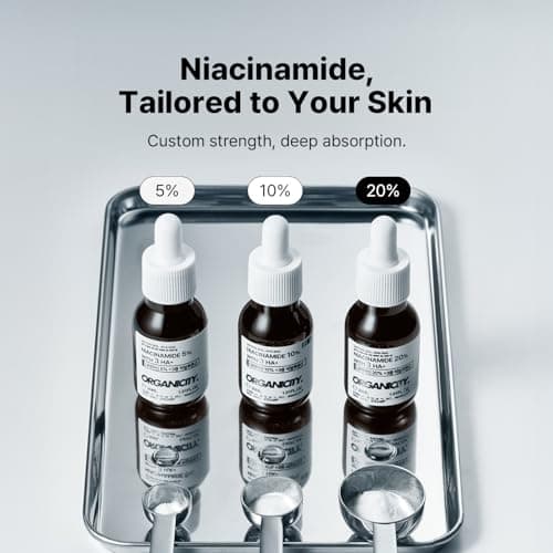 Organicity Niacinamide 20% + Hyaluronic Acid 1% Concentrated Serum, 1.01 + 0.16 Fl Oz, Pore Minimizer & Moisturizer Vitamin B3 for Even Skin Tone & Fine Lines view 3