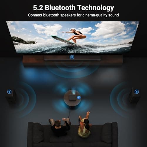 HAPPRUN 1500 ANSI Lumens Built-in Streaming App Full HD Smart Projector | 4K Projector, Supports WiFi and Bluetooth, Dolby Audio, 300-inch Large Screen, Suitable for Home, Outdoor, and Indoor Viewing view 5