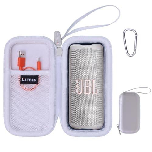LTGEM Case Compatible with JBL Grip Compact Bluetooth Speaker, Hard Travel Carrying Storage Bag - White(Case Only) — image 1