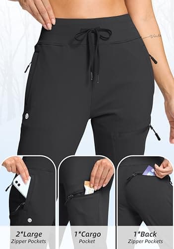 G Gradual Women's Fleece Lined Joggers Hiking Pants 4 Pockets view 6