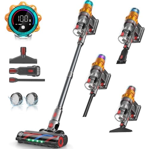 Belife S8 Cordless Vacuum Cleaner, 600W 48Kpa Stick Vacuum with 65Mins Runtime, Self-Standing, 1.6L Large Dust Cup, Anti-Tangle Smart Wireless Handheld Vacuums for Carpet, Hardwood Floor & Pet Hair view 1