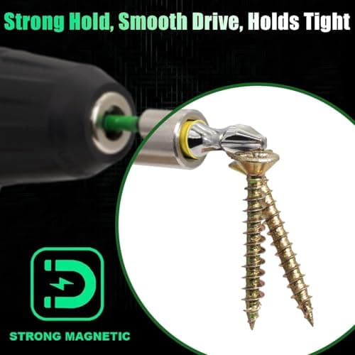 Hitscrews Magnetic Screwdriver Bits PH2, 2-Inch Impact Driver Bits #2, S2 Steel Chrome Finish Phillips Bits For Impact Driver, Home Improvement & DIY - 10 Pack view 3