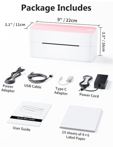Phomemo Bluetooth Thermal Label Printer, 241BT Label Printer & 20Pcs Labels view 5