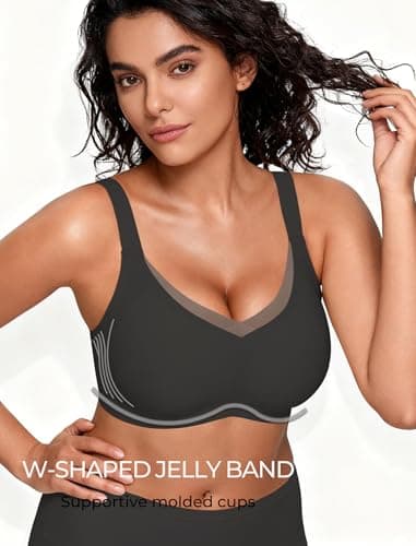 Vinfact Womens V Lace Wireless Seamless Bras No Underwire Comfort Push Up Bras Supportive Full Coverage Bralettes T Shirt Bra view 3