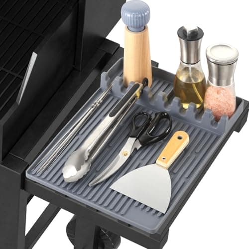 Silicone Grill Mat for Blackstone Silicone Griddle Tools Mat with Drip Pad Grill Pad for Outdoor Grill Kitchen Countertop (Gray) — image 1