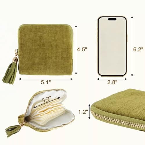 Iosjeude Portable Jewelry Travel Case with Zipper, Tangle-Free Organizer Pouch for Bracelets, Rings, Earrings, and Small Essentials, Ideal Gift for Women & Girls (green) view 2
