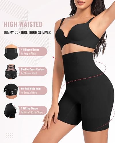 ForeverShaper Tummy Control Shapewear for Women Seamless High Waist Shaper Shorts Butt Lifting Thighs Slimmer for Under Dress view 3
