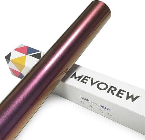 MEVOREW Chameleon HTV Heat Transfer Vinyl 12" x 6ft Iron On Vinyl for T Shirts, Chameleon Vinyl Gradient Change Color PU HTV Roll for Cricut, Silhouette Cameo (Purple to Brown) view 4