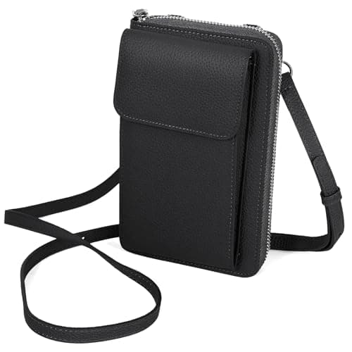Women's Small Genuine Leather Crossbody Phone Purse and Wallet with Adjustable Strap, Fits cell phone up to 6.1 Inch view 1