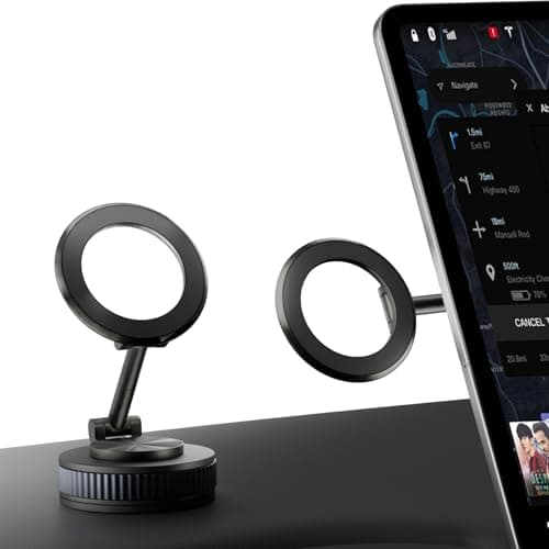 YIUS Magnetic Car Phone Holder for Magsafe [78+LBS Strongest Suction & 2400gf Magnetic] 360° Adjustable Phone Mount, Car Accessories for Tesla for iPhone 17 Pro Max 16 15 14 13 12 Air Plus view 3