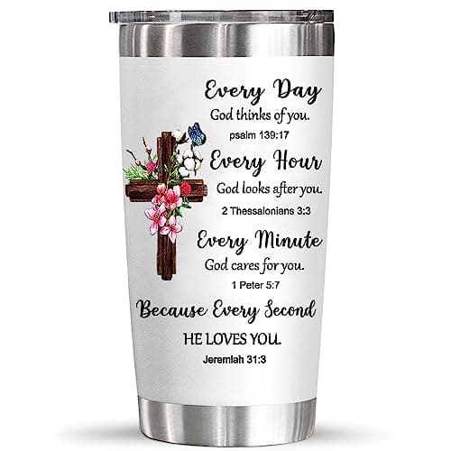 YXOTJHS Christian Gifts for Women, Inspiration Religious Gifts, Bible Verse Encouragement Gifts, Thank You & Birthday Gifts for Women, Mom, Friend, Sister - 20 Oz Stainless Steel Tumbler — image 1