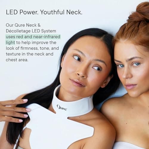 Qure Neck, Décolletage, Chest LED System, Red Light Therapy, 2 Wavelengths Red 633nm and Near-Infrared 830nm view 3