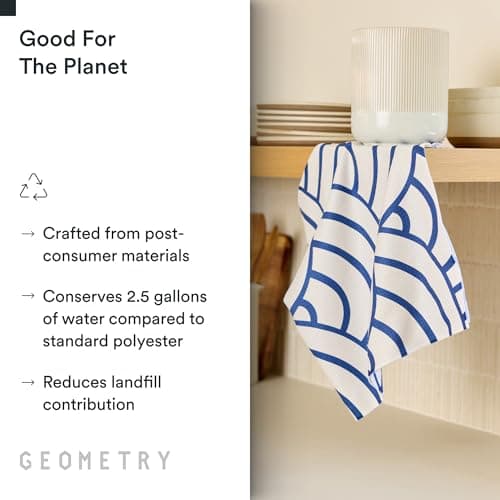 GEOMETRY Kitchen Tea Towels - Quick Dry Microfiber Dish Towels for Kitchen Every Bloom, 18" x 30" 2 Pack view 5