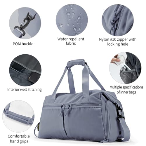 Weekender Duffel Bag with Shoe Compartment And Wet Pocket-Luggage Everyday Overnight Bag for Men and Women Travel-Carry On Gym Bag view 5