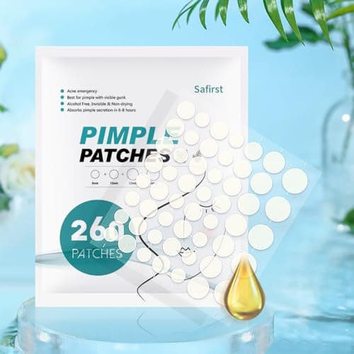 Safirst Sticky Acne Patches Hydrocolloid Pimple Absorbing Patch 4 Size 260 Counts Spot Blemish Invisible Stickers Zit Dot Cover Breakout Treatment view 6