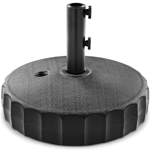 Best Choice Products Fillable Umbrella Base Stand Fluted Design Plastic Patio Umbrella Base Stand, Pole Holder for Outdoor, Lawn w/ 55lbs Weight Capacity, Adjustment Knob view 1