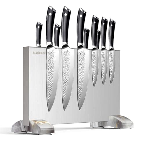 Magnetic Knife Block Stand Without Knives Double Sided Magnetic Knife Holder Rack for Kitchen Counter Stainless Steel Knife Magnetic Strip Display Stand Storage Organizer — image 1
