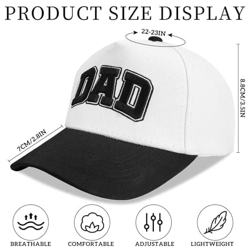 Embroidered Dad Hats for Men, Dad Gifts, Best Dad Ever Baseball Cap view 2