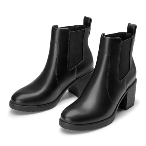 Athlefit Women's Slip On Elastic Chelsea Ankle Boots view 6