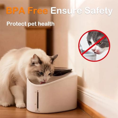 Wireless Cat Water Fountain with Smart App Monitoring, BPA-Free Ensure Safety, 2.5L/84oz Pet Water Fountain, Increase Water Intake, Ultra-Quiet Automatic Cats Dog Dispenser with Hydration Tracking view 2