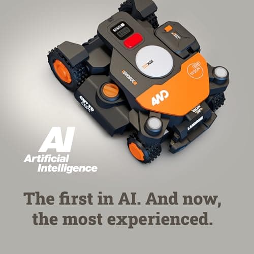 Worx Landroid Vision Cloud 4WD Robot Lawn Mower, No Perimeter Wire Robot Mower for 1/4 Acre, AI Obstacle Avoidance + RTK Cloud Navigation, 84% Slope, Auto Mapping, App Control, Cut-to-Zero, WR341 view 4