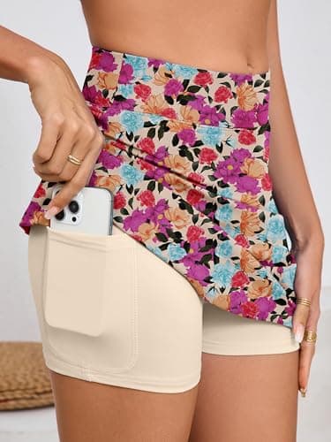 Heymoments Women's Active Performance Skort Lightweight Skirt for Running Tennis Golf Workout Sports view 3