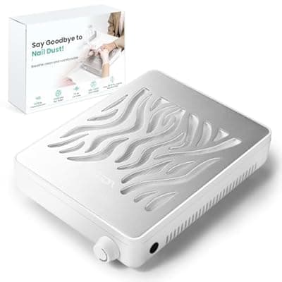 Nail Dust Collector-4000RPM Professional Nail Vacuum Dust Collector with Reusable Filter, 608Pa Nail Fan Dust Collector, Dual Voltage