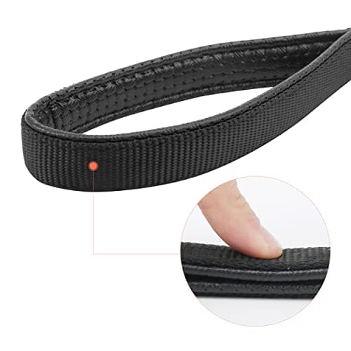 Jumpress Heavy Duty Chain Dog Leash for Medium Large Dogs, Chew Proof Metal Dog Lead with Soft Padded Handle, Classic Black 4FT Leash view 5