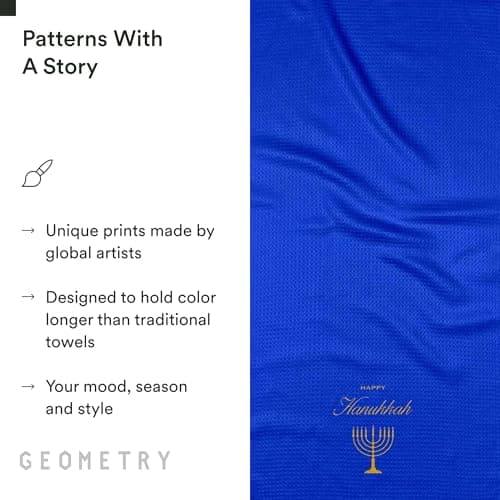 GEOMETRY Christmas Kitchen Towels - Quick Dry Microfiber Cloth Dish Towels for Kitchen Drying - Premium Quick Dry Towel (Happy Hanukkah, 1 Pack) view 6