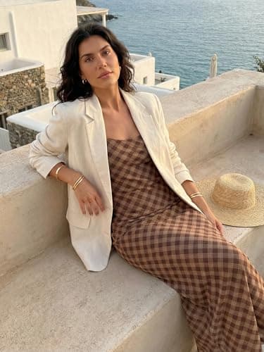 ZAFUL Womens 2026 Summer Maxi Dress Spaghetti Strap Mesh Stretch A Line Dresses Casual Beach Wedding Guest Slip Long Sundress view 3