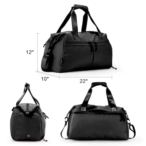 Weekender Duffel Bag with Shoe Compartment And Wet Pocket-Luggage Everyday Overnight Bag for Men and Women Travel-Carry On Gym Bag view 2