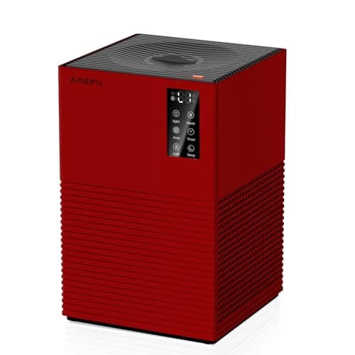 Air Purifier for Home Large Room Up to 1200 Sq Ft, Air Cleaner with H13 Filter, Air Quality Sensor, 4 Timers, 3 Speeds Fan, Quite Air Purifier for Dust, Pet Hair, Pollen (Red) — image 1