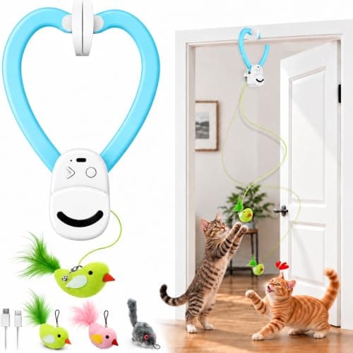 Interactive Cat Toys for Indoor Cats, Clip-On Automatic Flying Bird — image 1