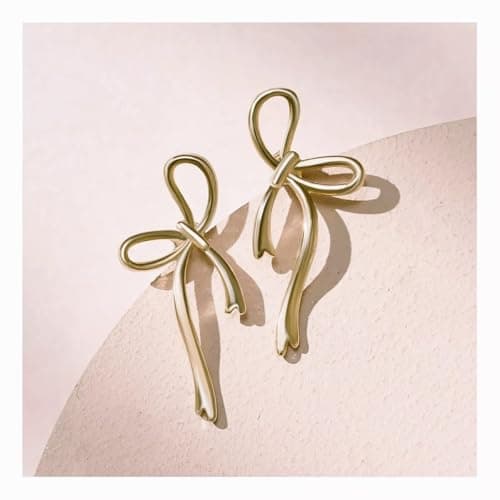 Bow Earrings for Women,14k Gold Plated and Hypoallergenic and Lightweight,Mothers Day Gifts for Mom Daughter view 6
