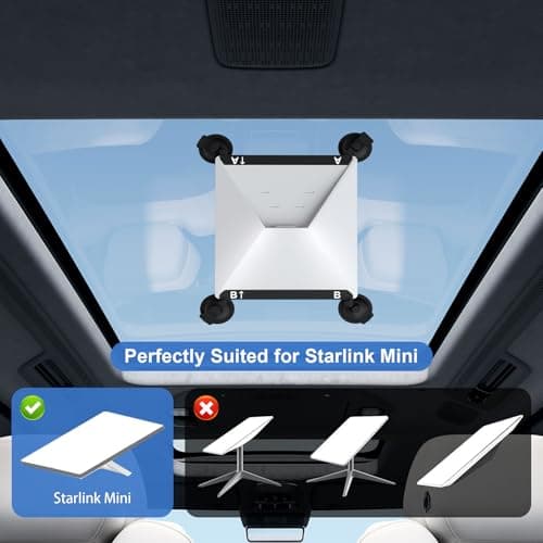 CubCore Starlink Mini Suction Cup Mount for Car Heavy Duty Holder Vibration-Proof Design for Road Trips Compatible for Travel Internet Connectivity for Sunroof/Front/Rear Window/Roof view 7