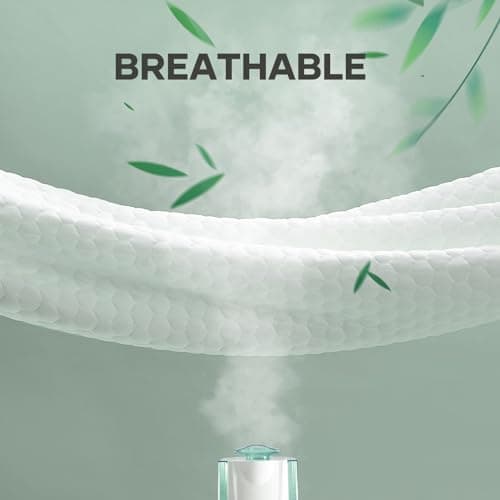 OhGeni 100% Waterproof King Size Mattress Protector, Soft Mattress Pad, Fits 6"-20" Mattresses with Deep Pocket, Cooling, Breathable Fitted Sheets, Soft Bed Cover, Noiseless, Machine Washable view 6