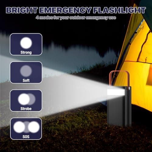 Portable Power Bank Station 99Wh Outdoor Generator with Flashlight LCD Display Backup Phone Battery Pack Portable PD Fast Charger for Laptop Cellphone Travel Camping Home Use view 5