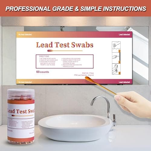 AAwipes Lead Test Swab Kit (60 Rapid Home Testing Swabs) 30-Second Results. Dip in Water. Home Use for - Painted, Jewelry, Ceramics, Wood (LS60) view 3