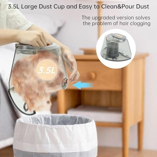 HiKiNS Dog Grooming Vacuum Kit,9 in 1 Dog Hair Vacuum Dryer Clipper Kits with 4.5L Dust Cup,18Kpa 1100W LED Display Pet Shedding Grooming Quiet with Adjustable 3 Modes Suction&Temperature(Upgraded) view 4