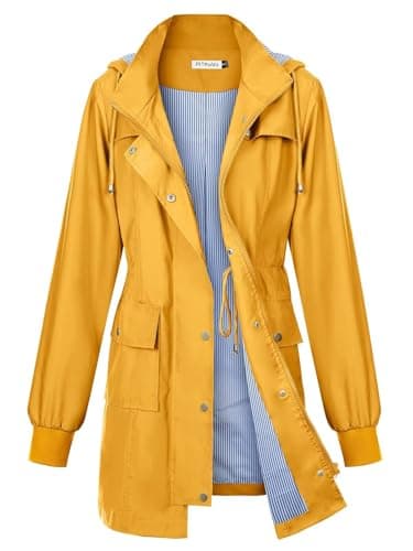 Rain Jacket Women Waterproof Long Raincoat Hooded Windbreaker S-XXL — image 1