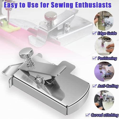 Magnetic Seam Guide for Sewing Machine Universal Sewing Supplies Parts | Multifunctional Hem Guide with Adjustable Clip, Sewing Quilting Accessories for Presser Foot Sewing Quilting Machine view 5