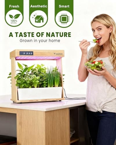 yadoker Indoor Hydroponic Garden System, 8 Pods Smart Growing Kit with LED Grow Light, Automatic Timer, Pump System & 3.5L Water Tank – Ideal for Herb Cultivation (No Seed) view 5