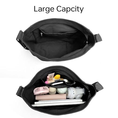 GEMIU Hobo Bags for Women Large Canvas Crossbody Tote Bag with Zipper view 6