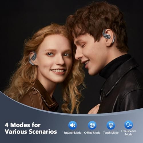 AI Translation Earbuds Real Time, 3-in-1 Translator Earbuds 164 Languages & Accents, Audifonos Traductores Inglés Español,Open Ear Wireless Headphones with Charging Case fit iOS & Android Black view 6