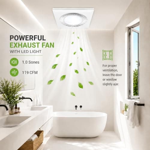 AIMEZDA bathroom fan light view 4