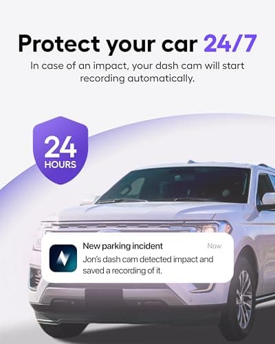 Nexar Beam GPS Dash Cam - Dash Camera for Cars with 32GB SD Card Included Unlimited Cloud Storage 24H Parking Mode Dash Cam for Cars. Wireless Car Camera with Nexar Classic App view 6