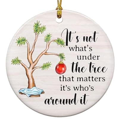 Christmas Ornaments 2025, Ceramic Ornaments for Tree, Christmas Decor Gifts for Women, Men, Vacation Ornament for Family, Sister, Friends, Meaningful Ornaments