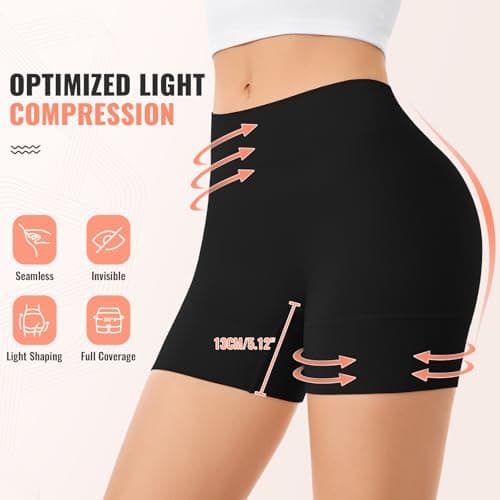 ForeverShaper Slip Shorts for Under Dresses Women, Seamless Anti Chafe Underwear Shapewear Thigh Cooling Biker Short Panties view 4