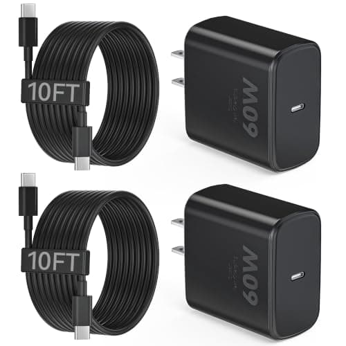 60W USB C Super Fast Charger, Phone Charger Fast Charging Block with  cable — image 1